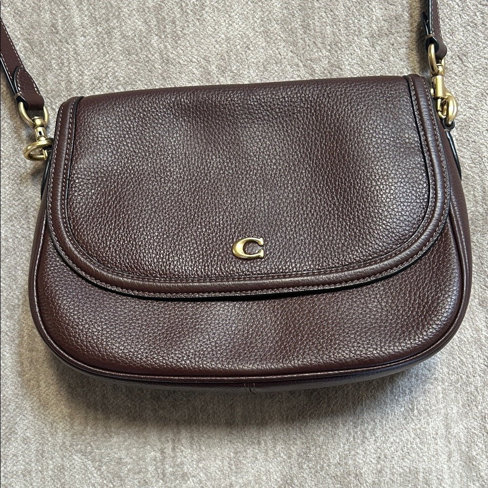 Coach Dark Brown Leather Crossbody Bag